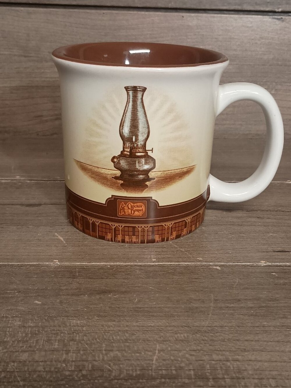 Cracker Barrel Oil Lamp Souvenir Coffee Mug 14oz